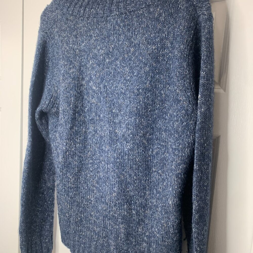 L.L. Bean Men’s Blue Shawl Collar Pullover Sweater – Wool Blend - Picture 5 of 11